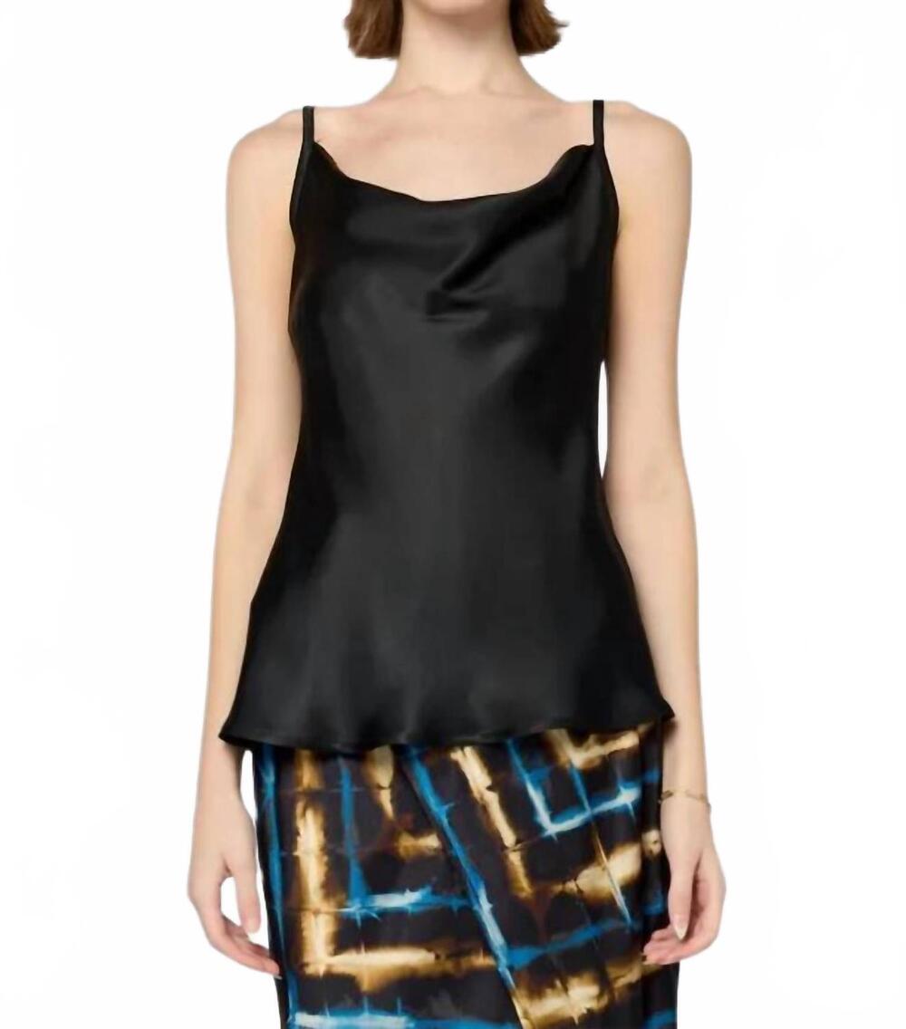NEW SOFIA davina satin top in black